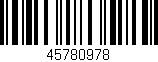Código de barras (EAN, GTIN, SKU, ISBN): '45780978'