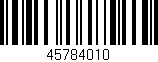Código de barras (EAN, GTIN, SKU, ISBN): '45784010'