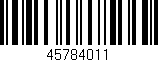 Código de barras (EAN, GTIN, SKU, ISBN): '45784011'