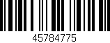 Código de barras (EAN, GTIN, SKU, ISBN): '45784775'