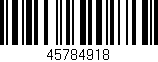 Código de barras (EAN, GTIN, SKU, ISBN): '45784918'