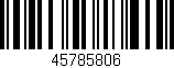 Código de barras (EAN, GTIN, SKU, ISBN): '45785806'