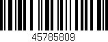 Código de barras (EAN, GTIN, SKU, ISBN): '45785809'