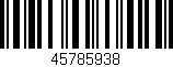 Código de barras (EAN, GTIN, SKU, ISBN): '45785938'