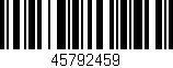 Código de barras (EAN, GTIN, SKU, ISBN): '45792459'