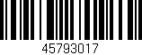 Código de barras (EAN, GTIN, SKU, ISBN): '45793017'