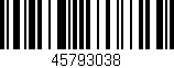 Código de barras (EAN, GTIN, SKU, ISBN): '45793038'