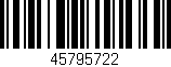 Código de barras (EAN, GTIN, SKU, ISBN): '45795722'