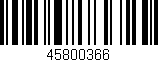 Código de barras (EAN, GTIN, SKU, ISBN): '45800366'