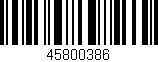 Código de barras (EAN, GTIN, SKU, ISBN): '45800386'