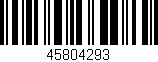 Código de barras (EAN, GTIN, SKU, ISBN): '45804293'