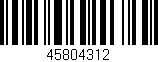 Código de barras (EAN, GTIN, SKU, ISBN): '45804312'