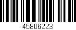 Código de barras (EAN, GTIN, SKU, ISBN): '45806223'
