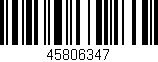 Código de barras (EAN, GTIN, SKU, ISBN): '45806347'