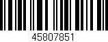 Código de barras (EAN, GTIN, SKU, ISBN): '45807851'