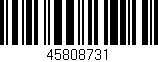 Código de barras (EAN, GTIN, SKU, ISBN): '45808731'
