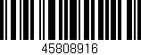 Código de barras (EAN, GTIN, SKU, ISBN): '45808916'