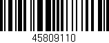 Código de barras (EAN, GTIN, SKU, ISBN): '45809110'