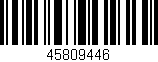 Código de barras (EAN, GTIN, SKU, ISBN): '45809446'