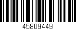 Código de barras (EAN, GTIN, SKU, ISBN): '45809449'