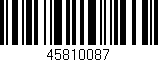 Código de barras (EAN, GTIN, SKU, ISBN): '45810087'