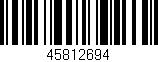 Código de barras (EAN, GTIN, SKU, ISBN): '45812694'
