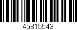 Código de barras (EAN, GTIN, SKU, ISBN): '45815543'