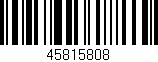 Código de barras (EAN, GTIN, SKU, ISBN): '45815808'