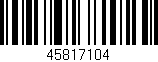 Código de barras (EAN, GTIN, SKU, ISBN): '45817104'
