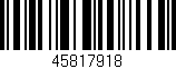 Código de barras (EAN, GTIN, SKU, ISBN): '45817918'