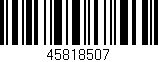 Código de barras (EAN, GTIN, SKU, ISBN): '45818507'