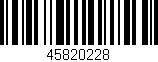 Código de barras (EAN, GTIN, SKU, ISBN): '45820228'