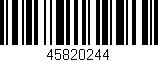 Código de barras (EAN, GTIN, SKU, ISBN): '45820244'