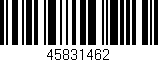 Código de barras (EAN, GTIN, SKU, ISBN): '45831462'
