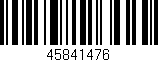 Código de barras (EAN, GTIN, SKU, ISBN): '45841476'