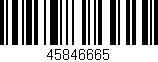 Código de barras (EAN, GTIN, SKU, ISBN): '45846665'