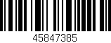 Código de barras (EAN, GTIN, SKU, ISBN): '45847385'
