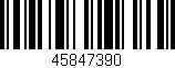 Código de barras (EAN, GTIN, SKU, ISBN): '45847390'