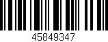 Código de barras (EAN, GTIN, SKU, ISBN): '45849347'