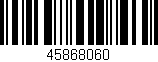 Código de barras (EAN, GTIN, SKU, ISBN): '45868060'