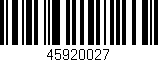 Código de barras (EAN, GTIN, SKU, ISBN): '45920027'