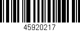 Código de barras (EAN, GTIN, SKU, ISBN): '45920217'
