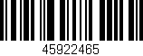 Código de barras (EAN, GTIN, SKU, ISBN): '45922465'