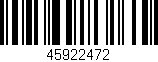 Código de barras (EAN, GTIN, SKU, ISBN): '45922472'