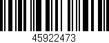 Código de barras (EAN, GTIN, SKU, ISBN): '45922473'