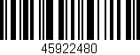 Código de barras (EAN, GTIN, SKU, ISBN): '45922480'