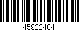 Código de barras (EAN, GTIN, SKU, ISBN): '45922484'