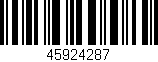 Código de barras (EAN, GTIN, SKU, ISBN): '45924287'
