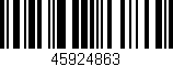Código de barras (EAN, GTIN, SKU, ISBN): '45924863'