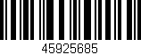 Código de barras (EAN, GTIN, SKU, ISBN): '45925685'